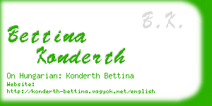 bettina konderth business card